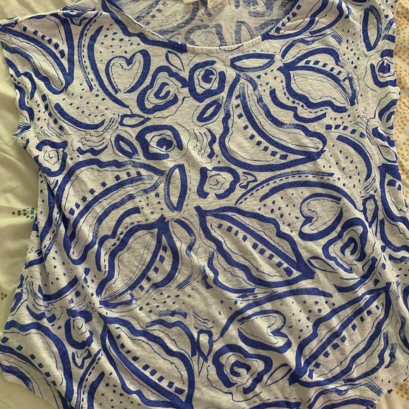 C&C California 100% Linen Patterned top - Picture 4 of 4